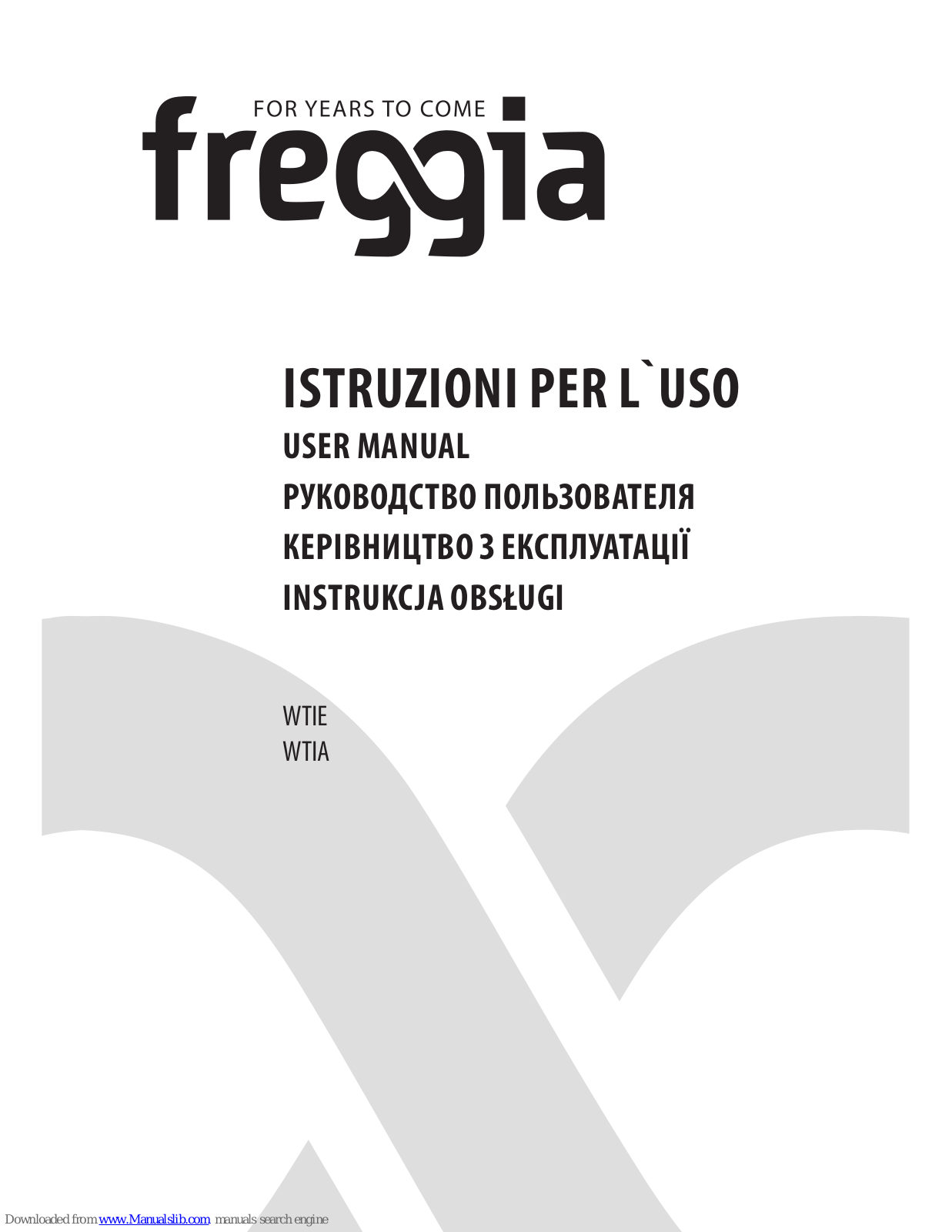 Freggia WTIE, WTIA User Manual