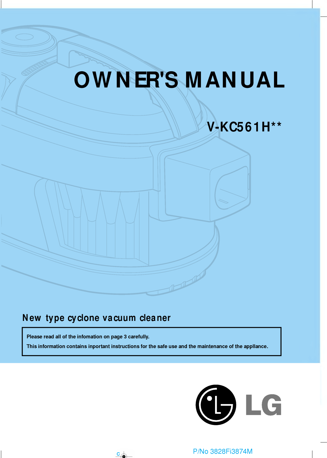 LG V-KC561HEU User Manual