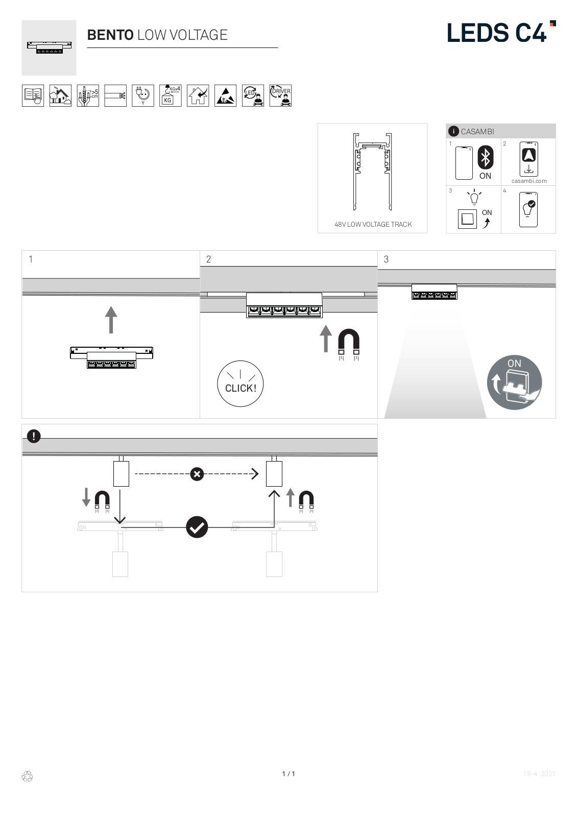 LEDS-C4 BENTO LOW VOLTAGE User guide - ManualMachine.com
