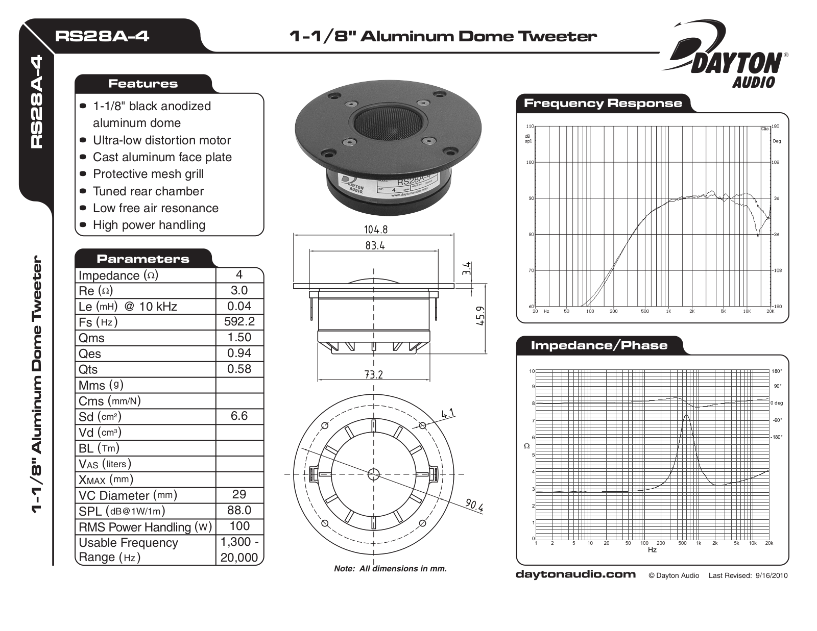 Dayton RS28A-4 User Manual