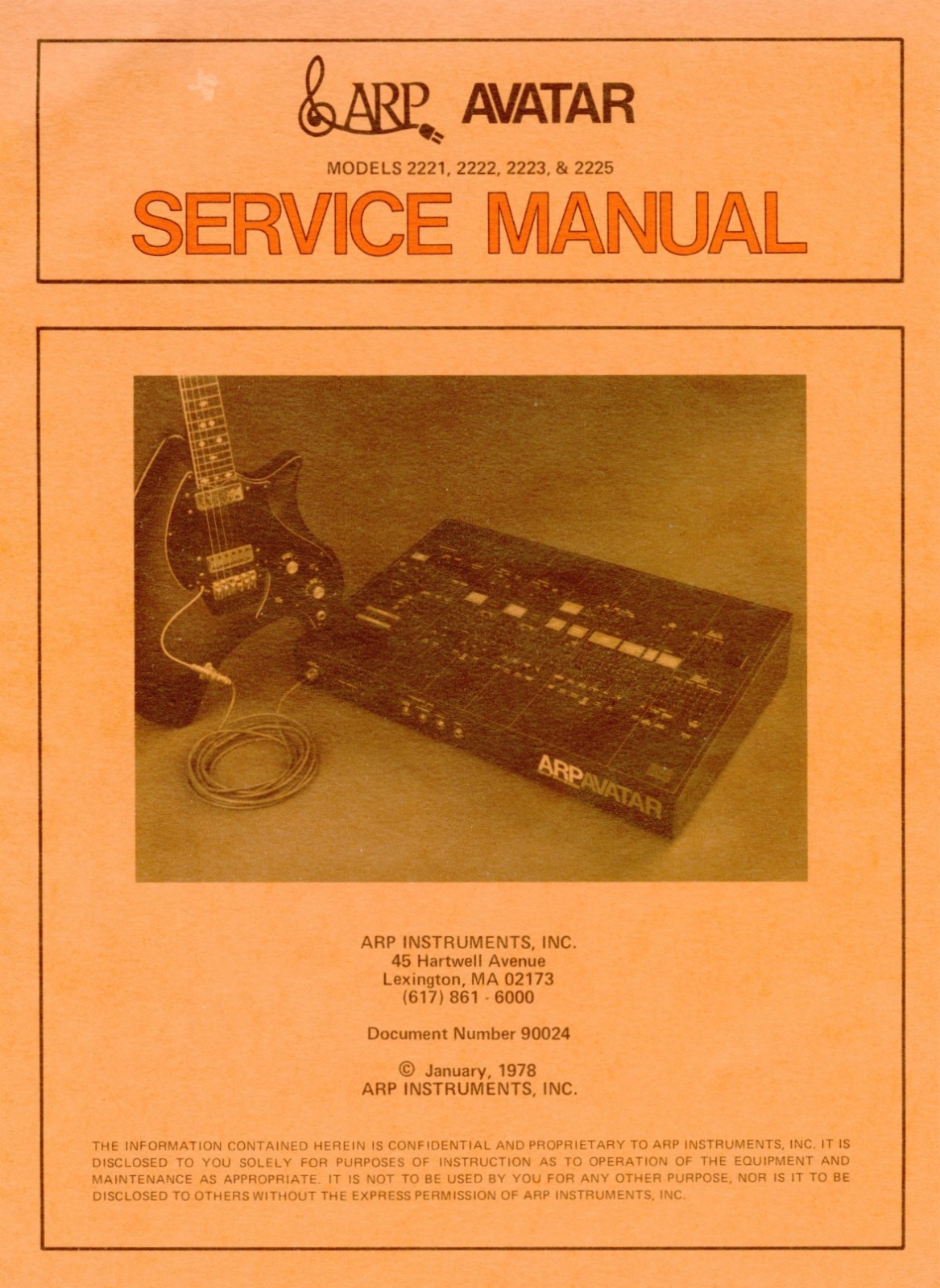 ARP Instruments Avatar 2225, Avatar 2223 Service Manual