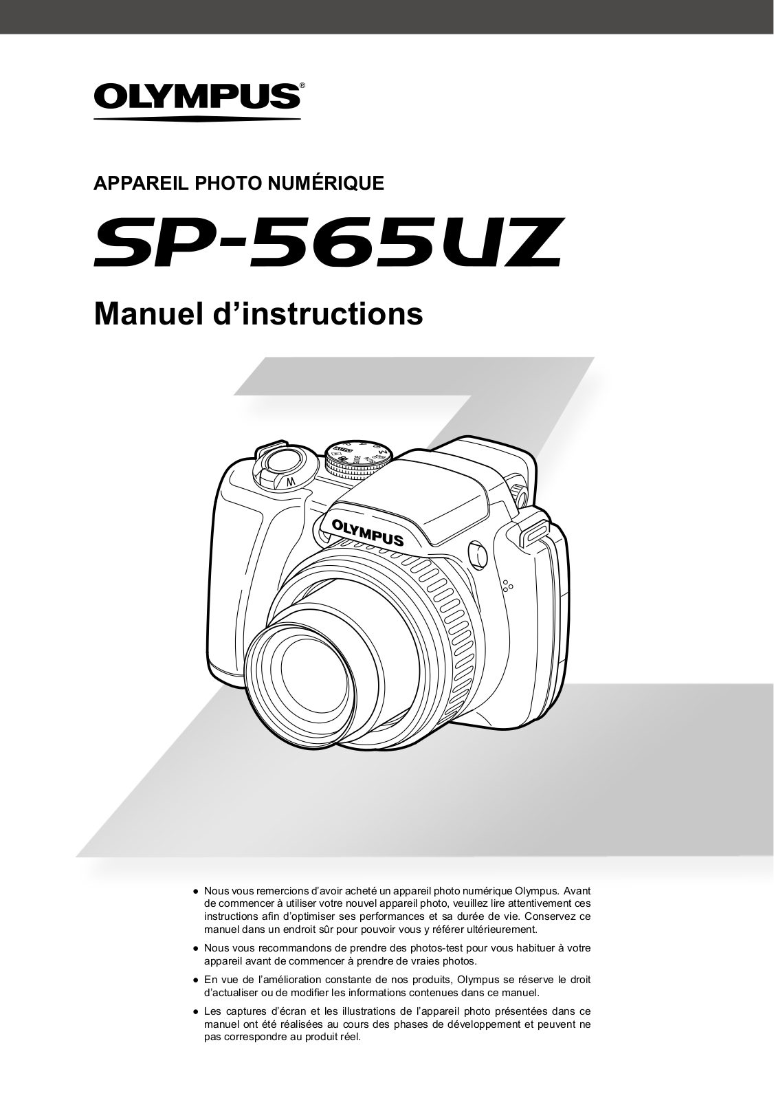 OLYMPUS SP-565 User Manual