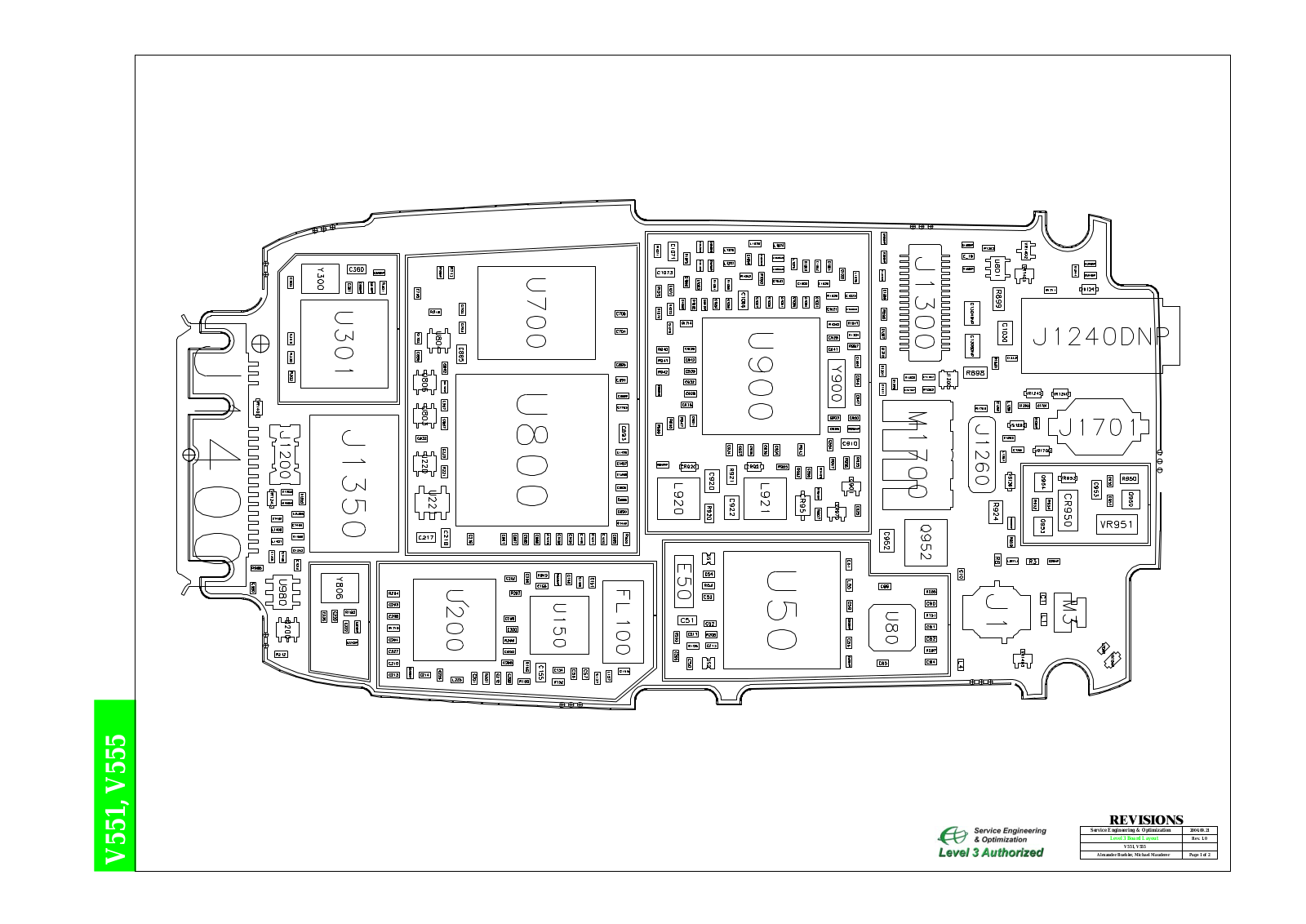 Motorola V545, V547, V550 Service Manual