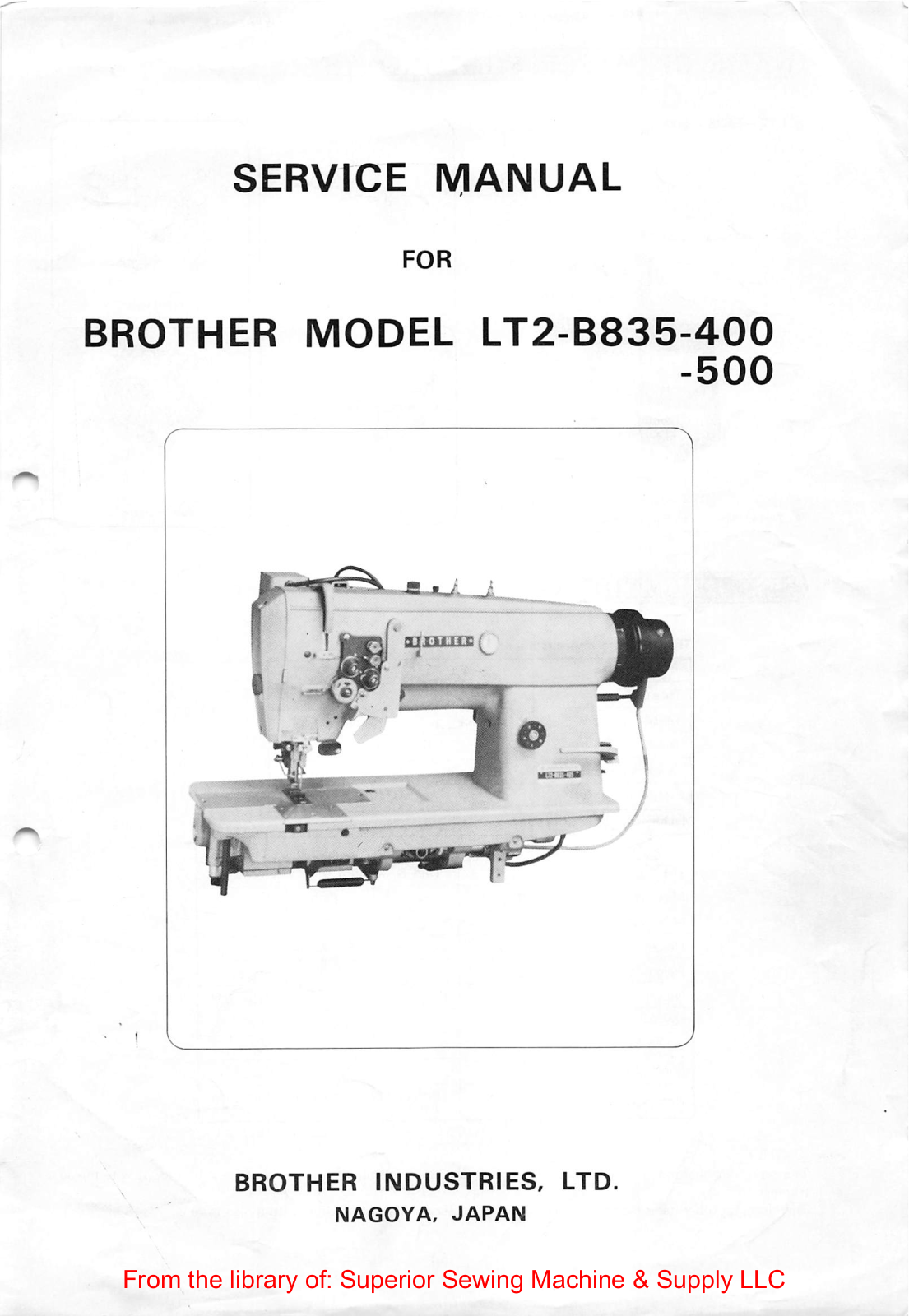 Brother LT2-B835-400, LT2-B835-500 Service Manual