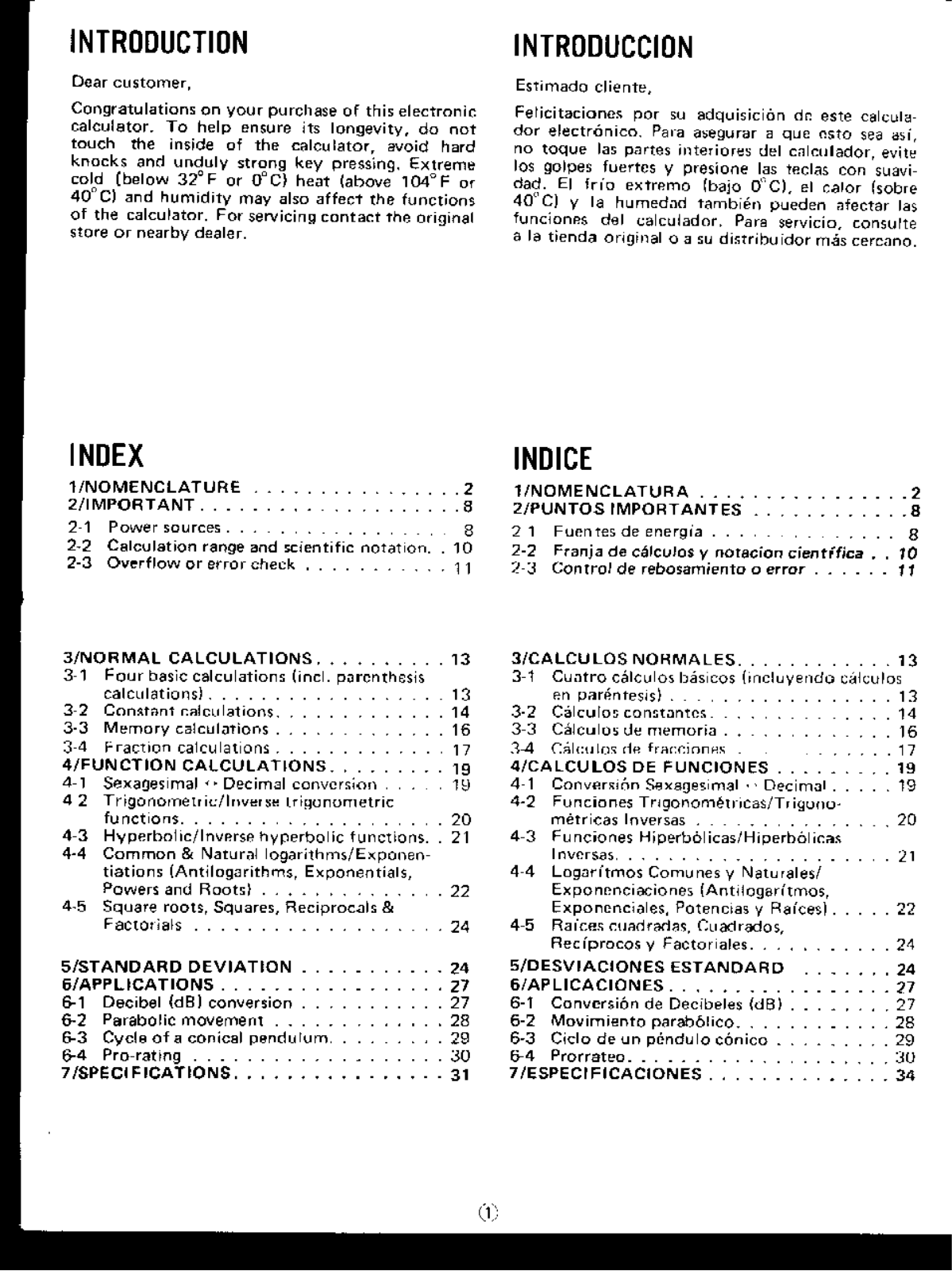 Casio FX-39 User Manual