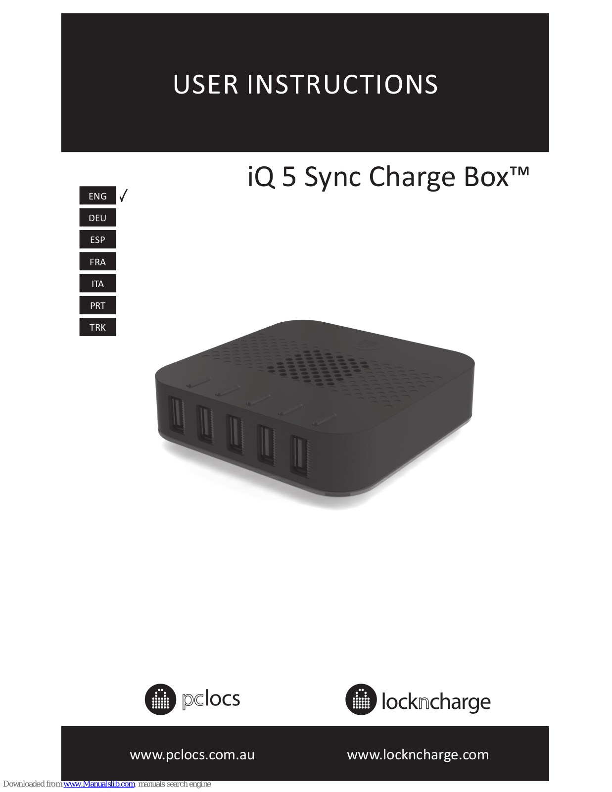 PCLOCS iQ 5 Sync Charge Box User Instructions - ManualMachine.com