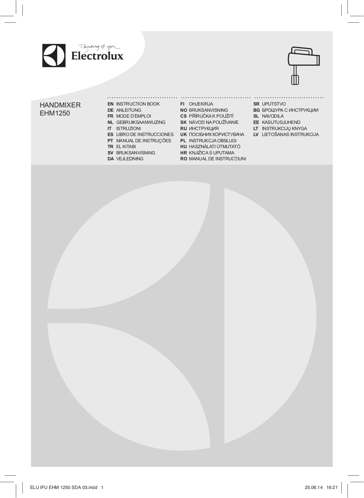 Electrolux EHM1250 User Manual