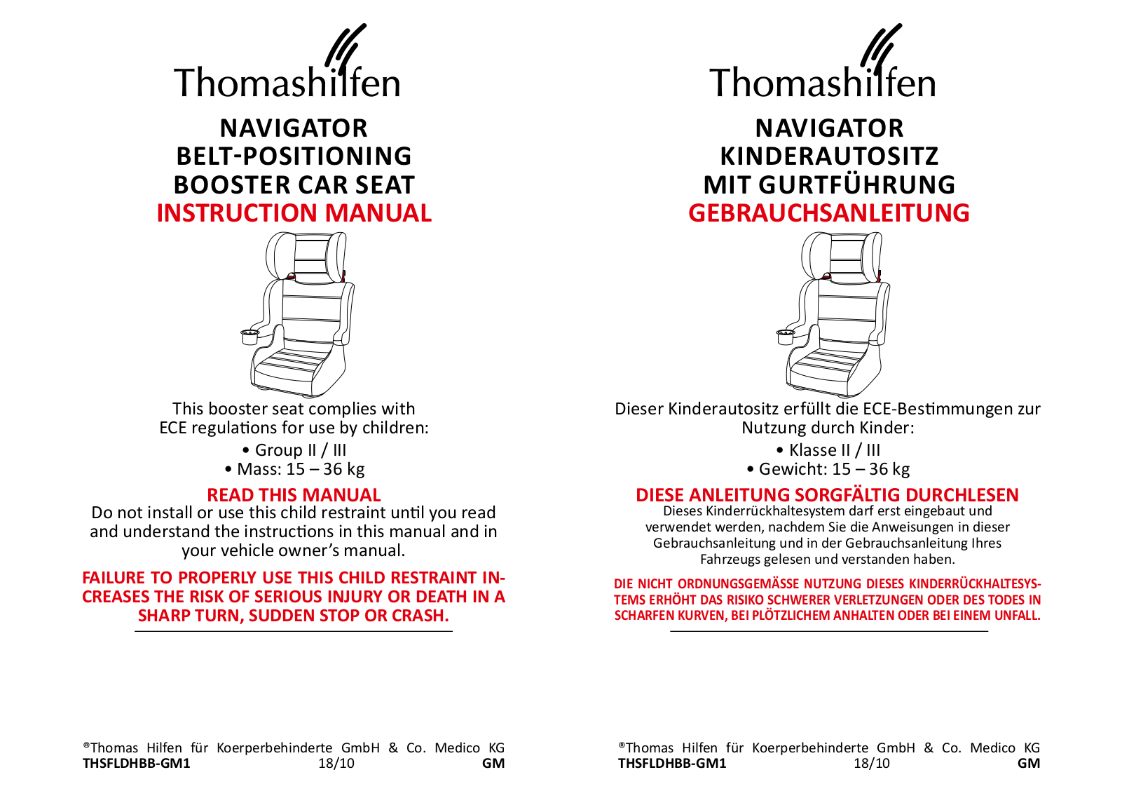 Thomashilfen NAVIGATOR Instruction Manual