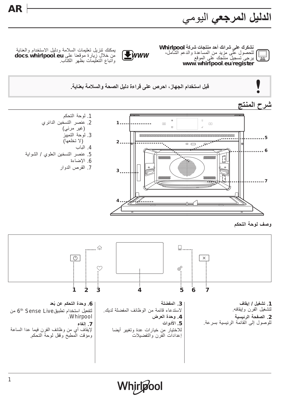 WHIRLPOOL W9 MW261 IXL Daily Reference Guide