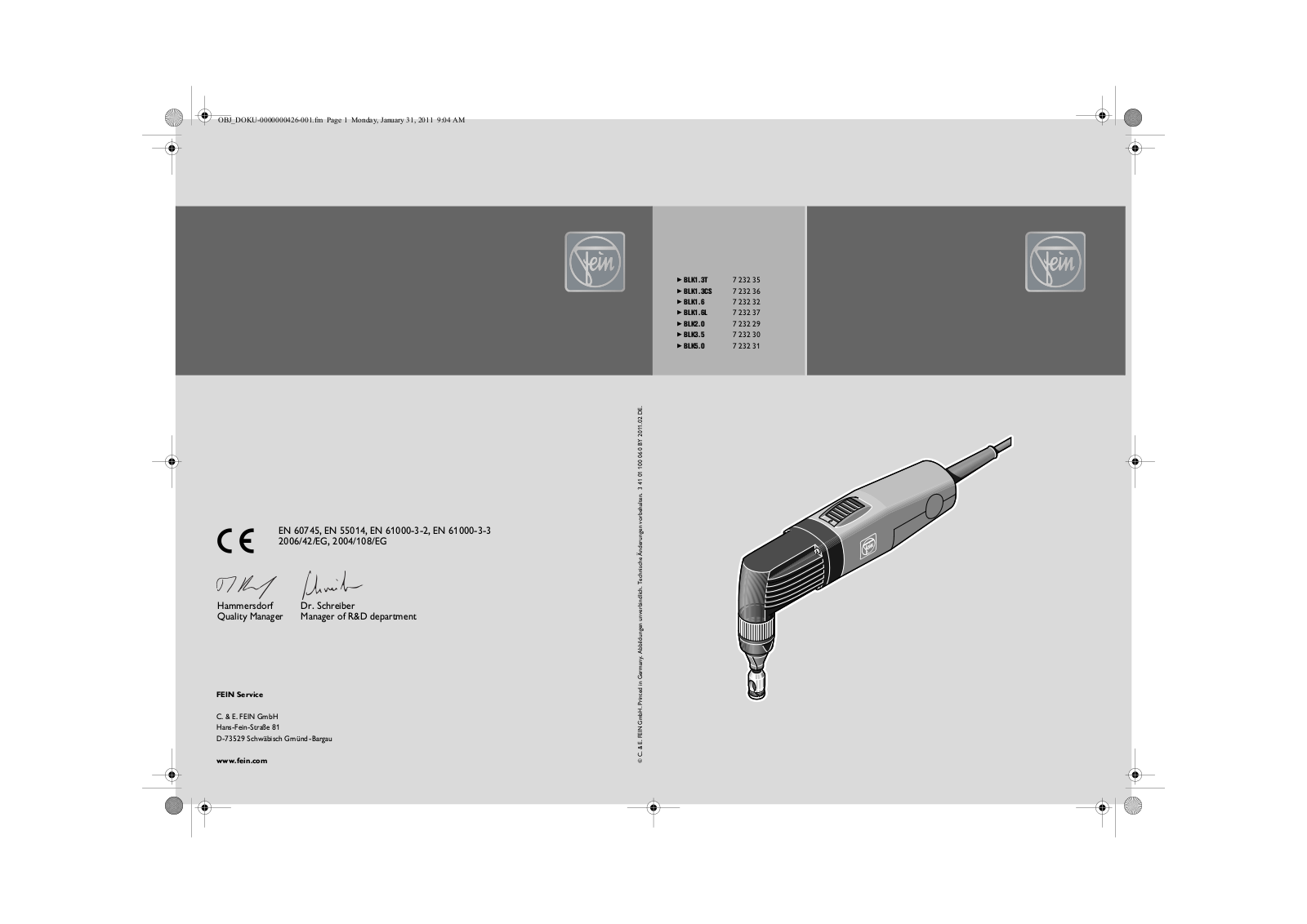 Fein BLK5.0 User Manual