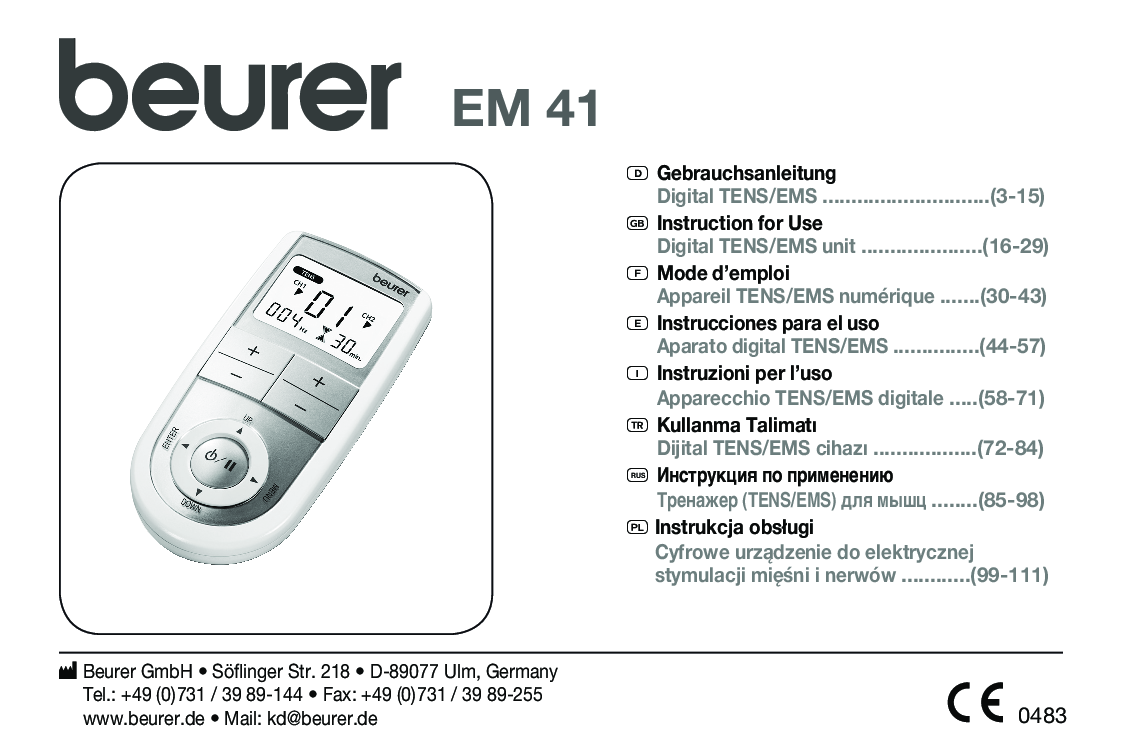 Beurer EM 41 User Manual