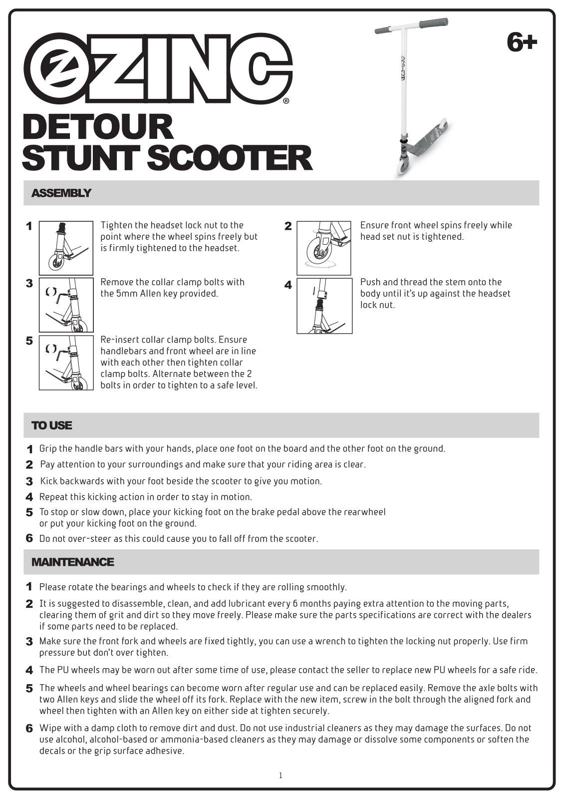 Zinc ZC04417 Instruction manual