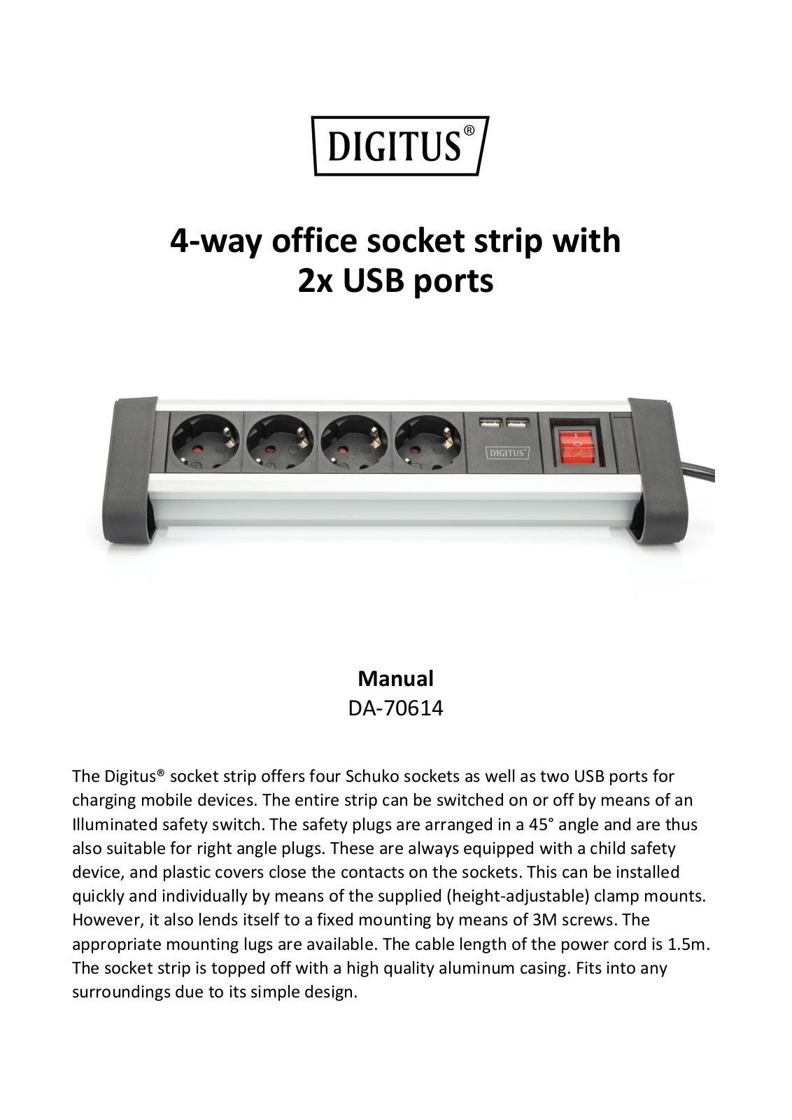 Digitus DA-70614 User manual