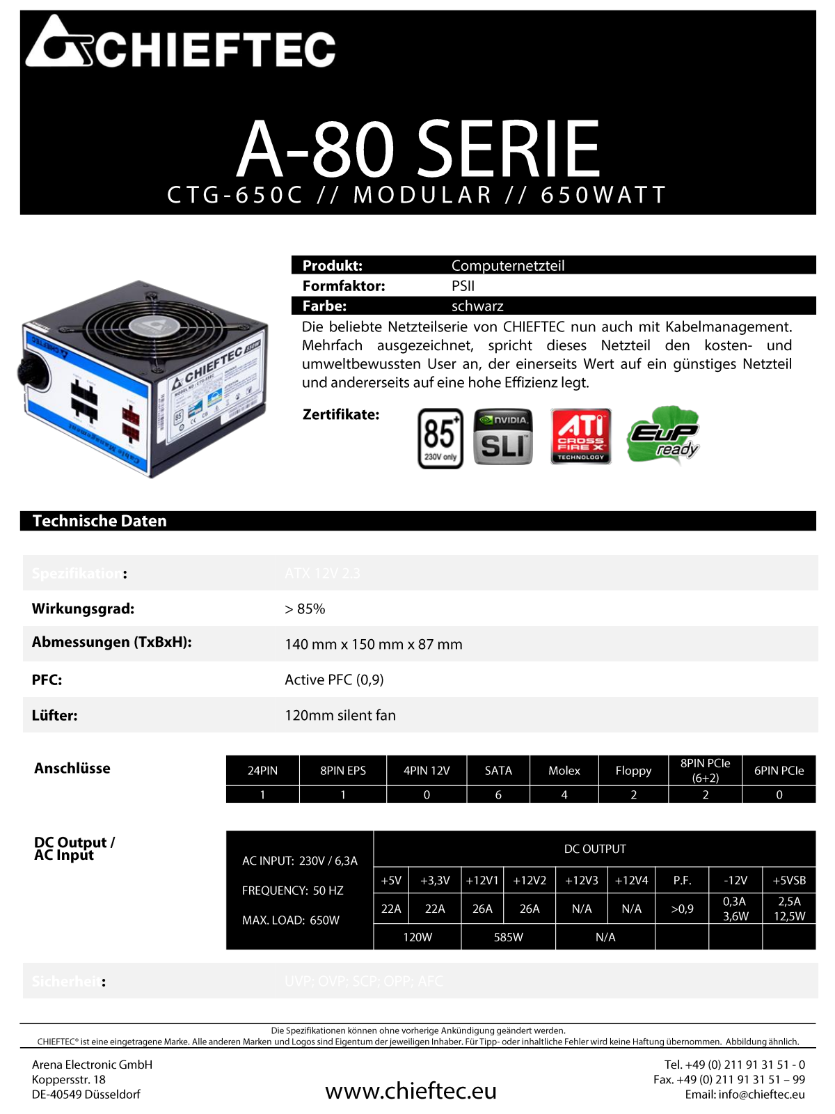 Chieftec CTG-650C User Manual