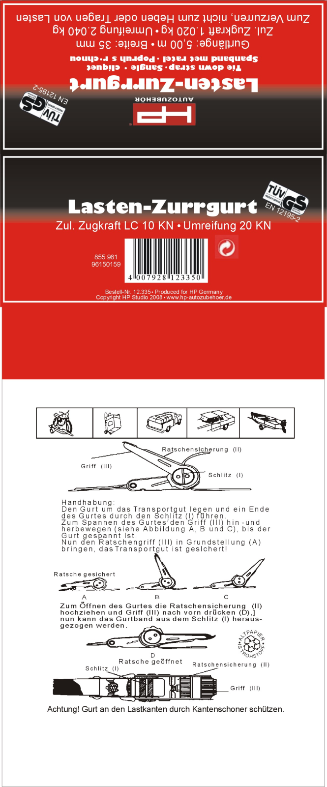 HP Autozubehör 12335 User guide