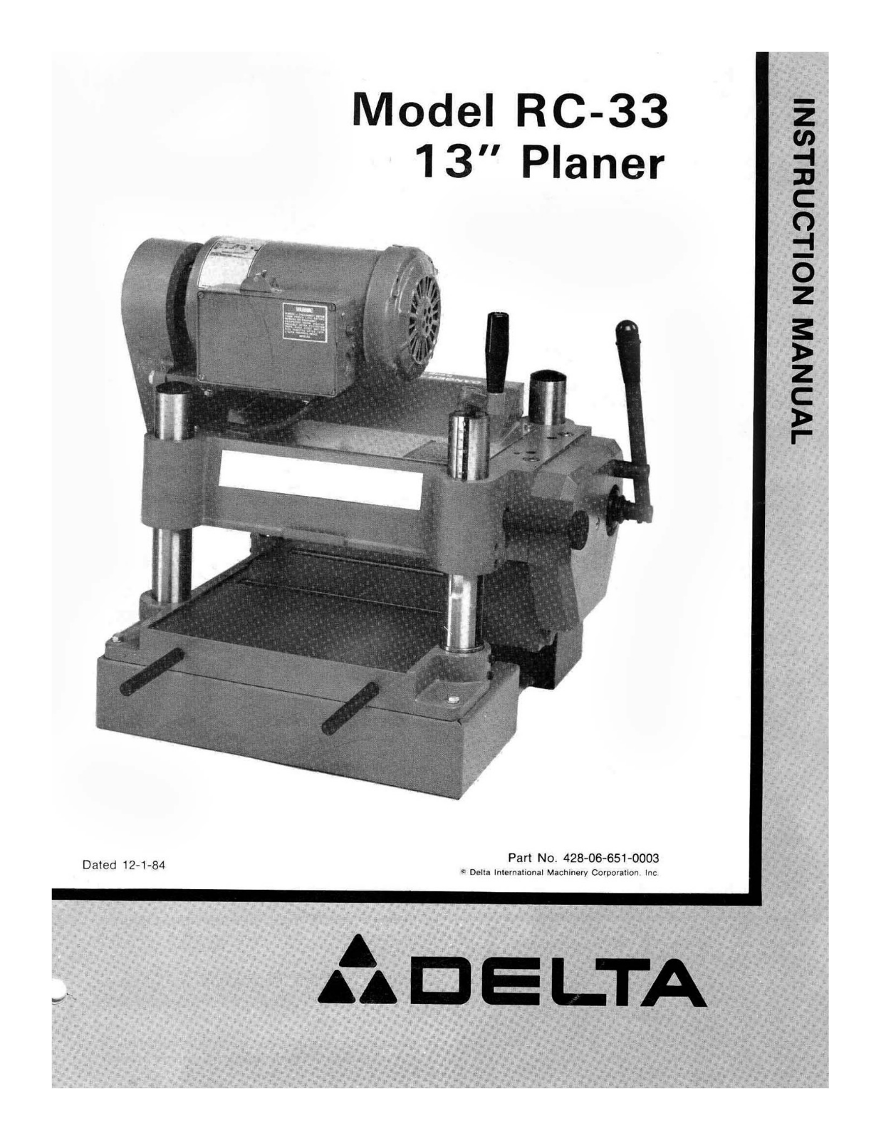 Delta RC-33 User Manual