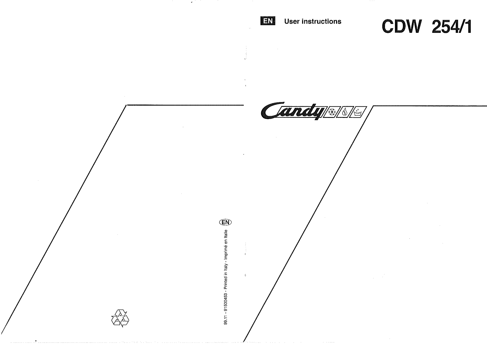 Candy CDW 254-1 User Manual