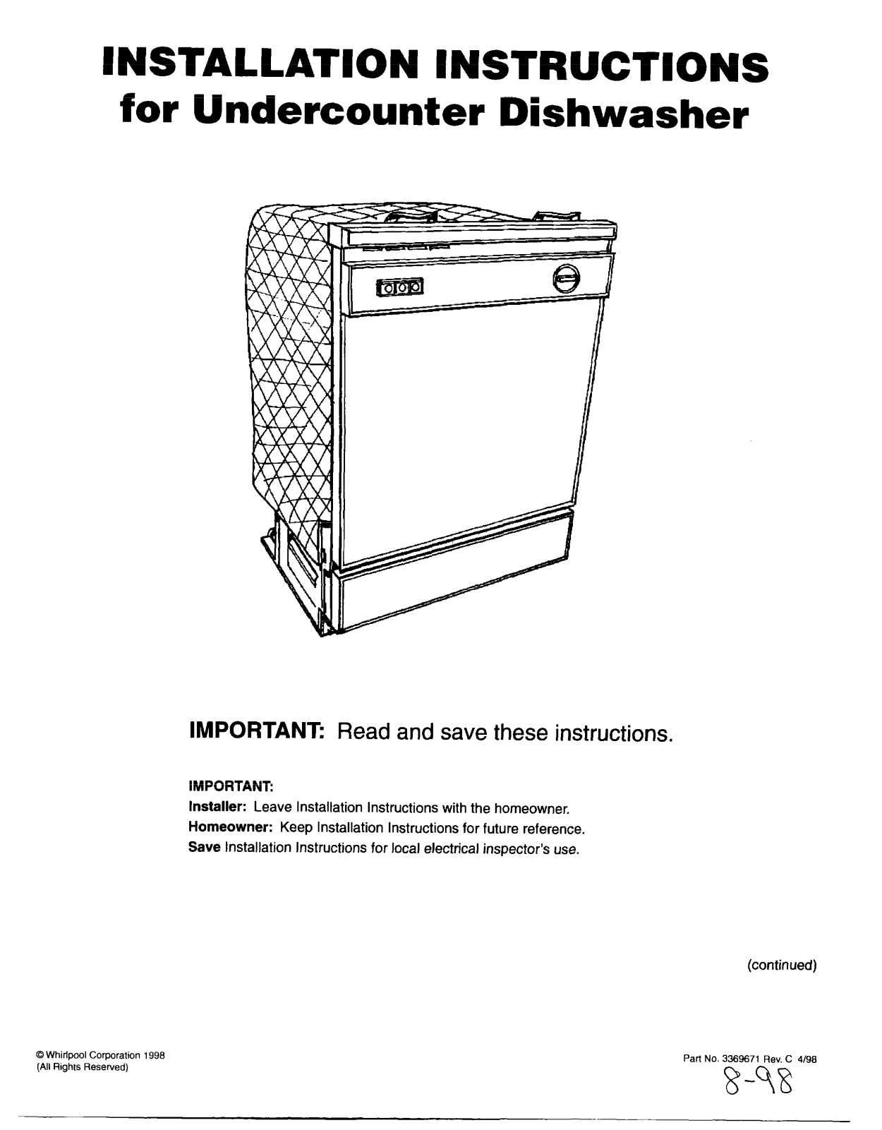 Whirlpool Dishwasher User Manual - ManualMachine.com