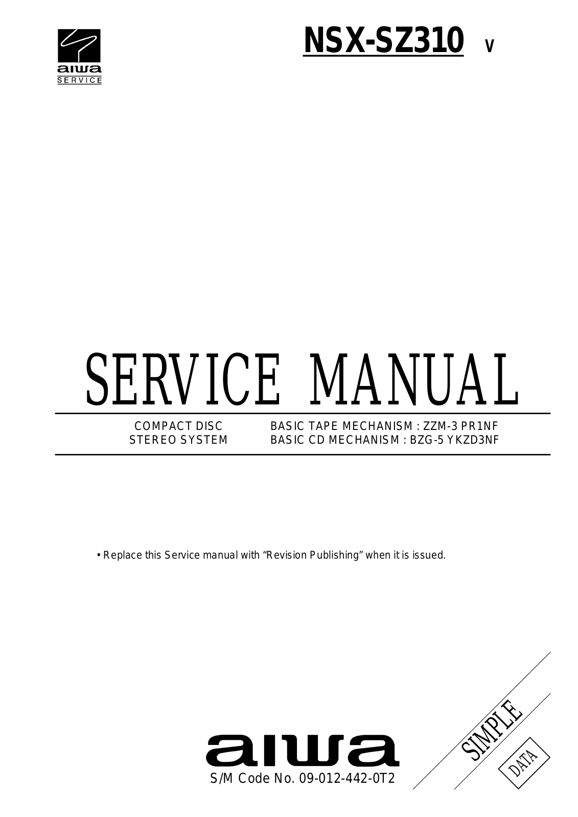 AIWA NSX SZ310 Service Manual