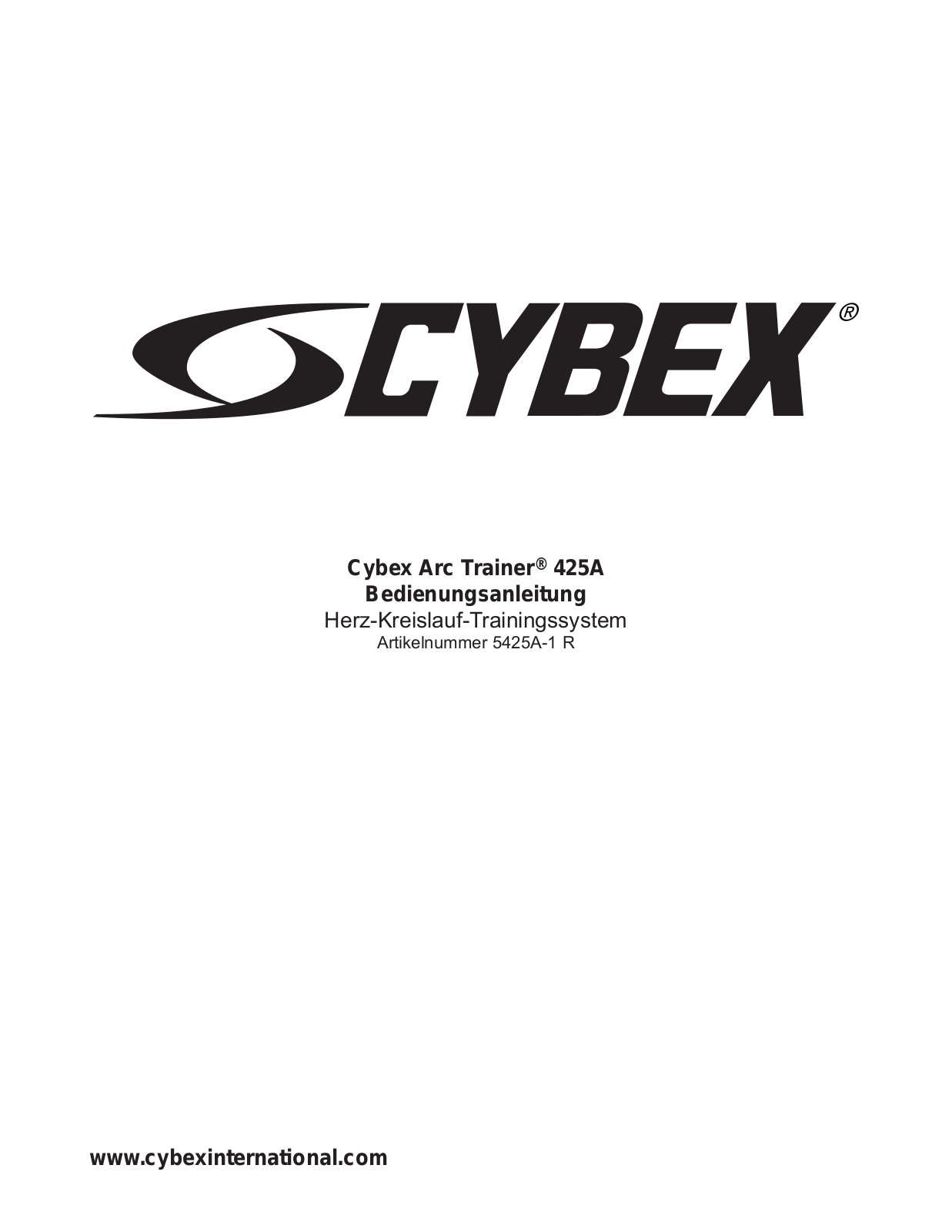 Cybex Arc Trainer 425A User Manual