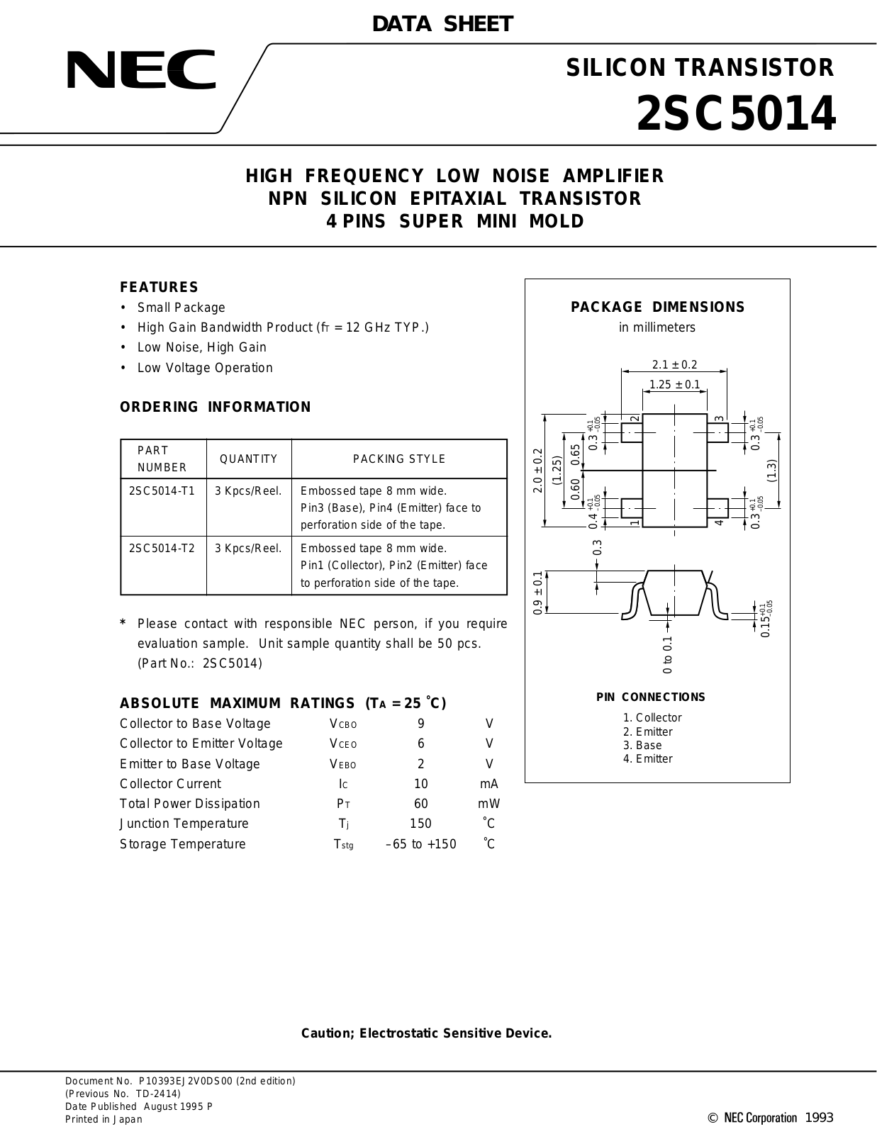 NEC 2sc5014 Datasets - ManualMachine.com