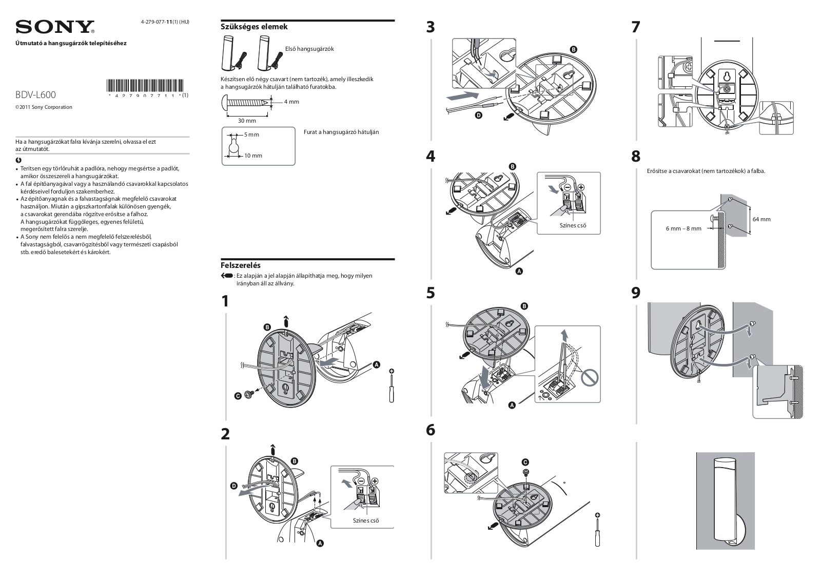 Sony BDV-L600 User Manual