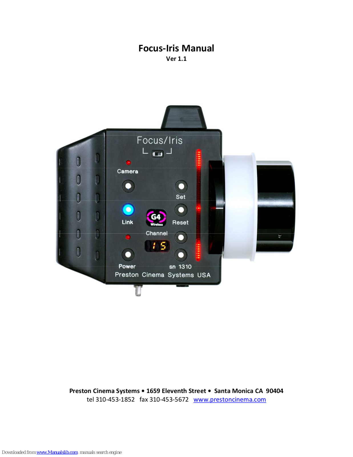 Preston Focus?Iris User Manual - ManualMachine.com