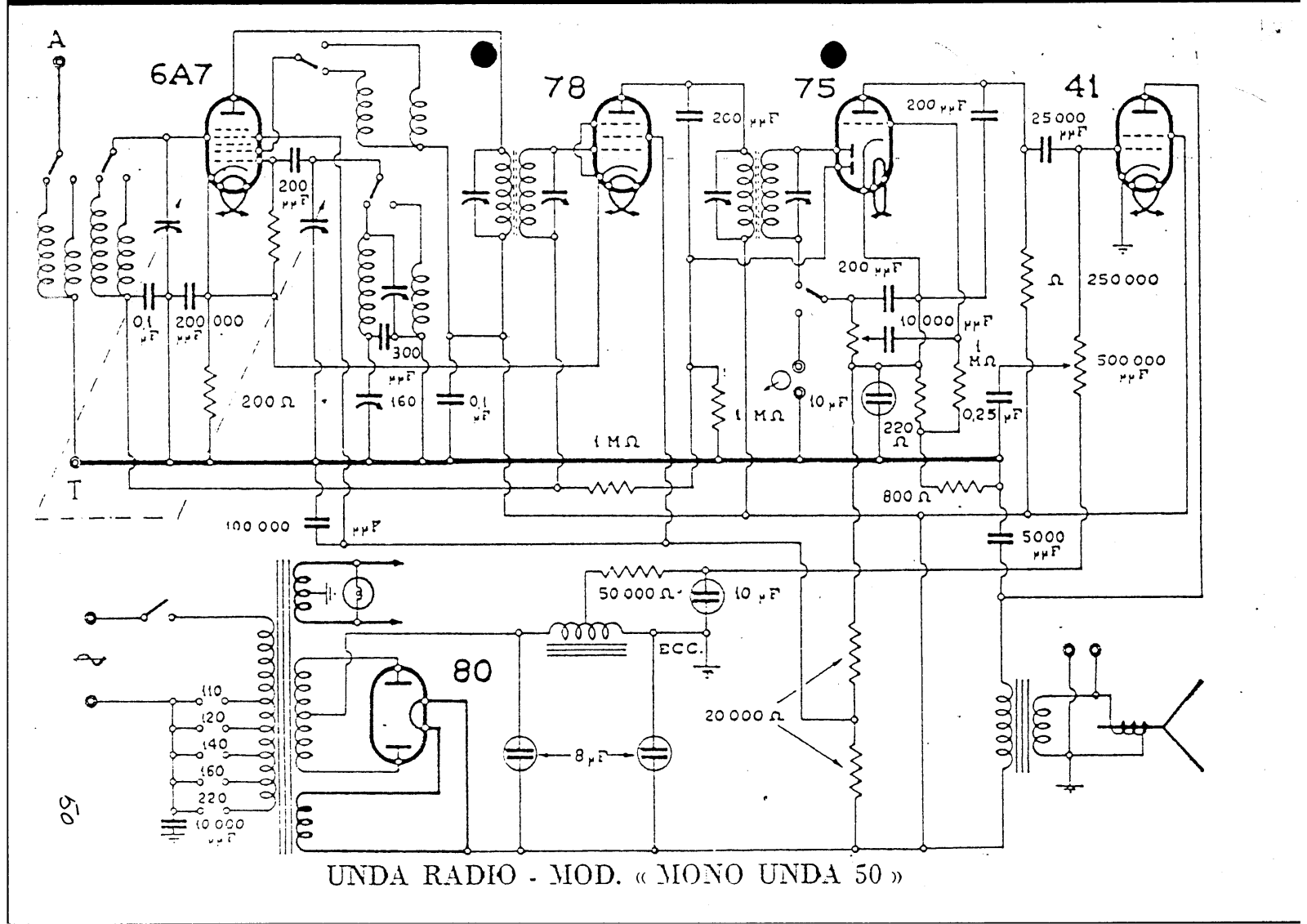 Unda Radio 50 schematic