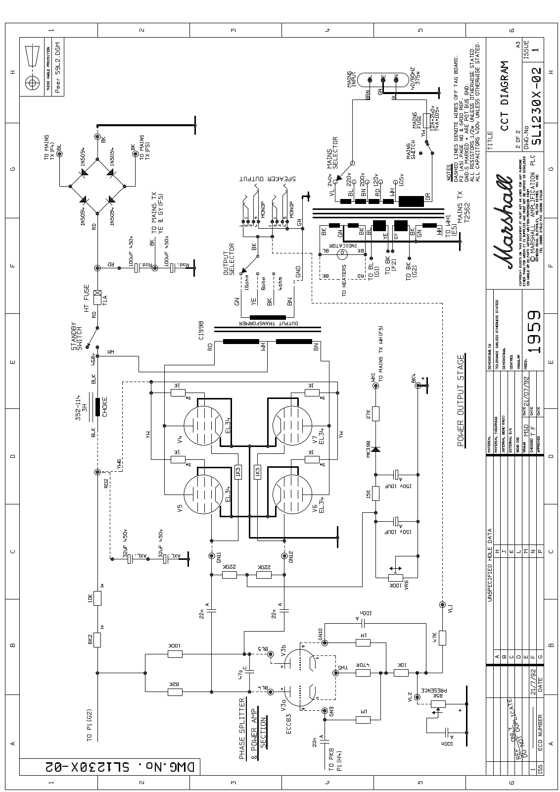 Marshall 1959-CCT Schematic