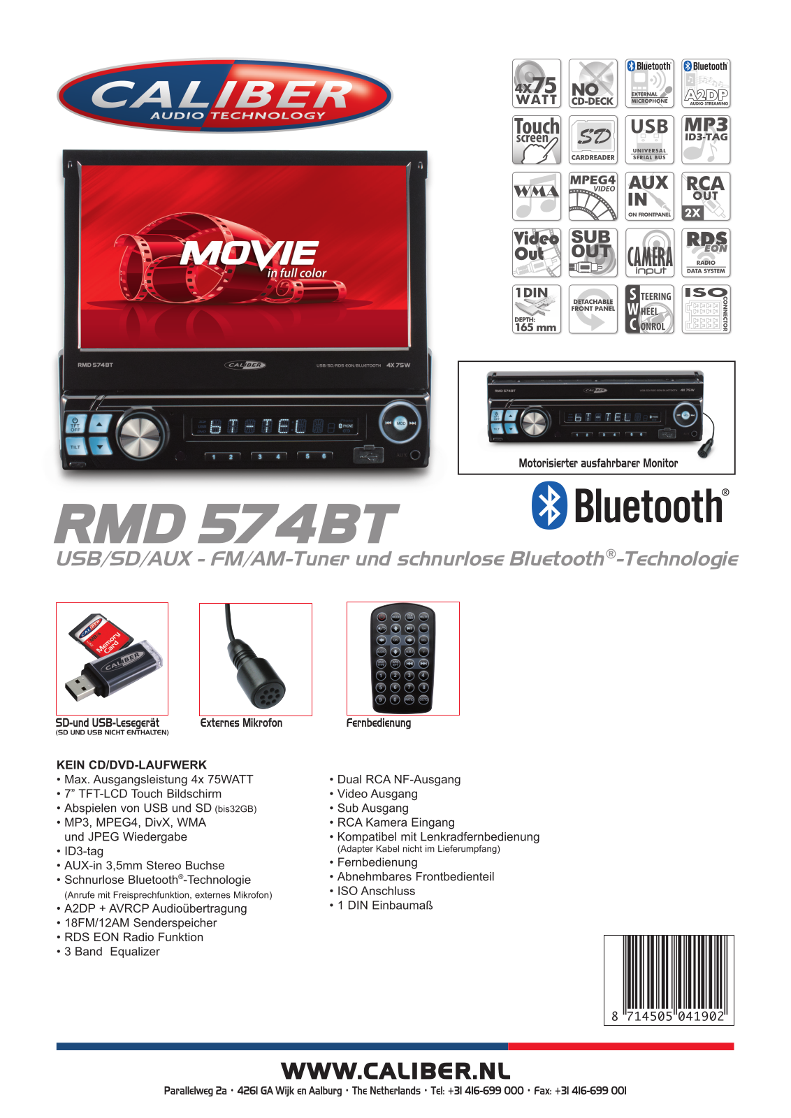 Caliber RMD574BT User Manual