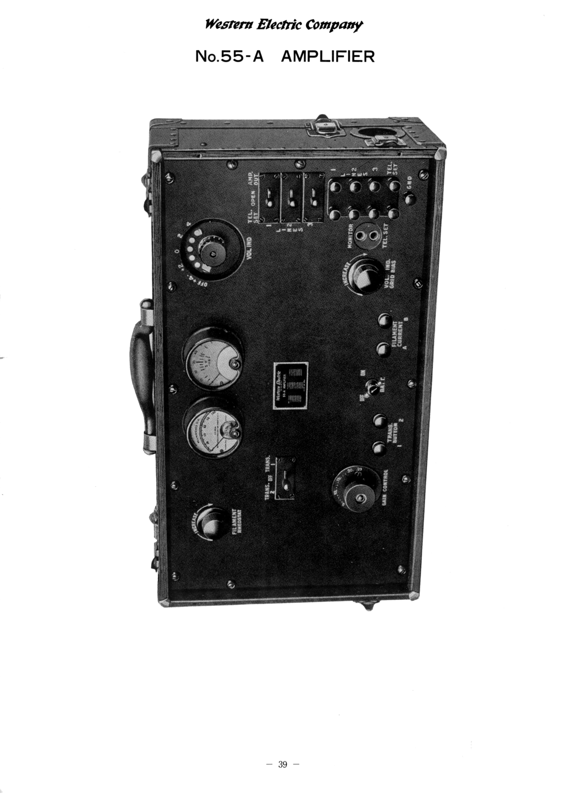 Western Electric 55-A Schematic