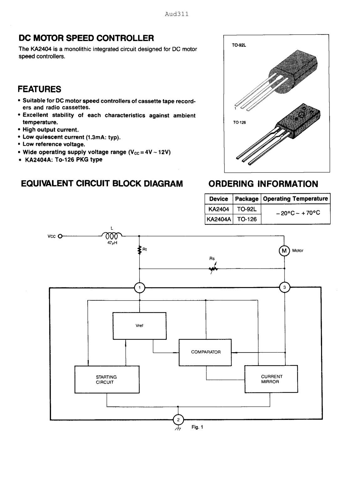 Samsung KA2404A, KA2404 Datasheet