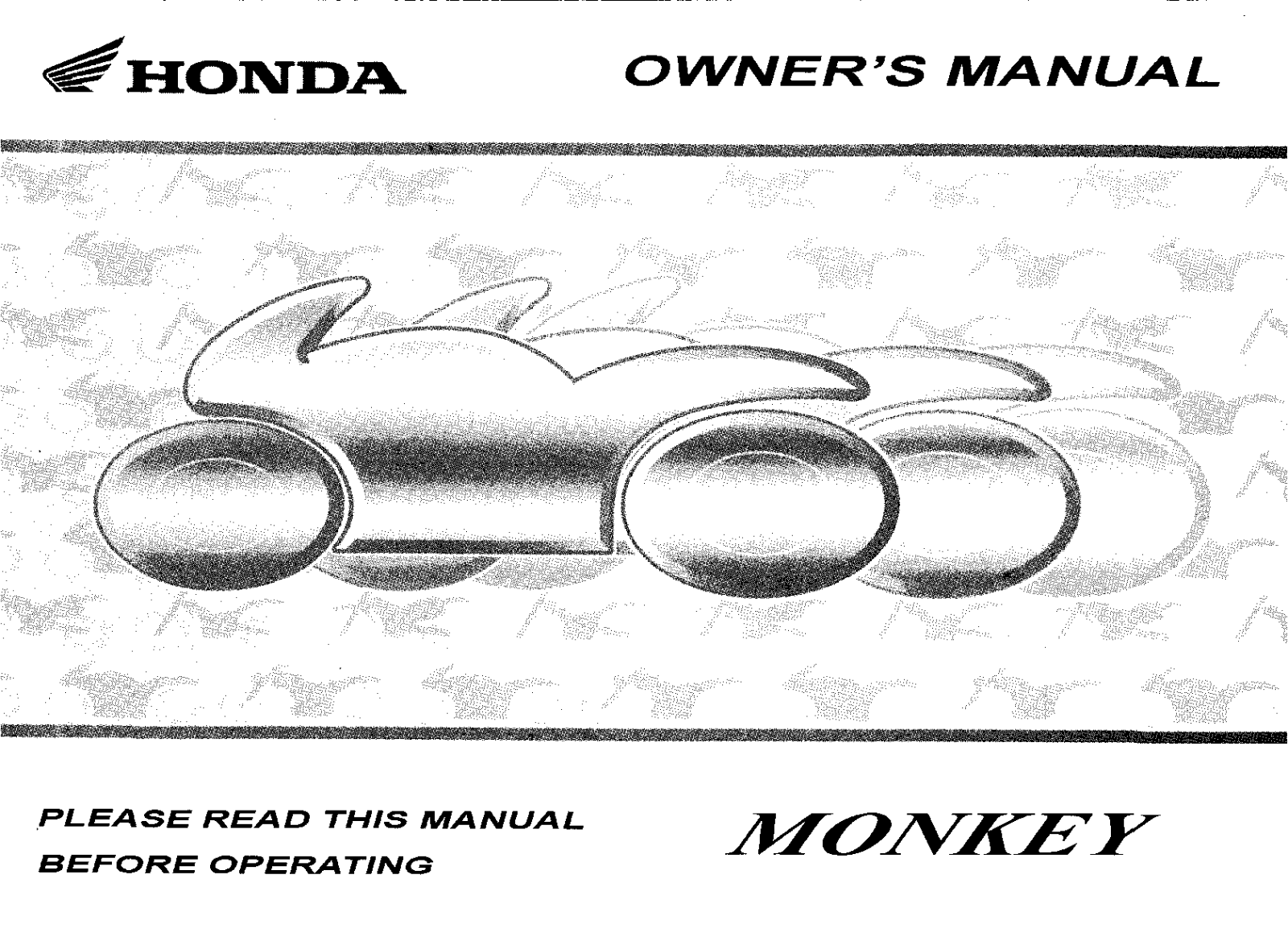 HONDA MONKEY 2007 User Manual