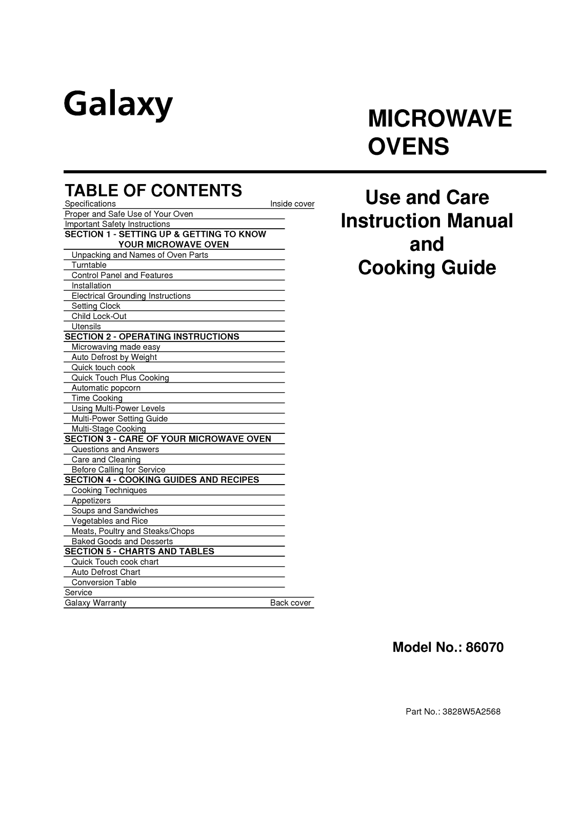 LG 86070 User Manual