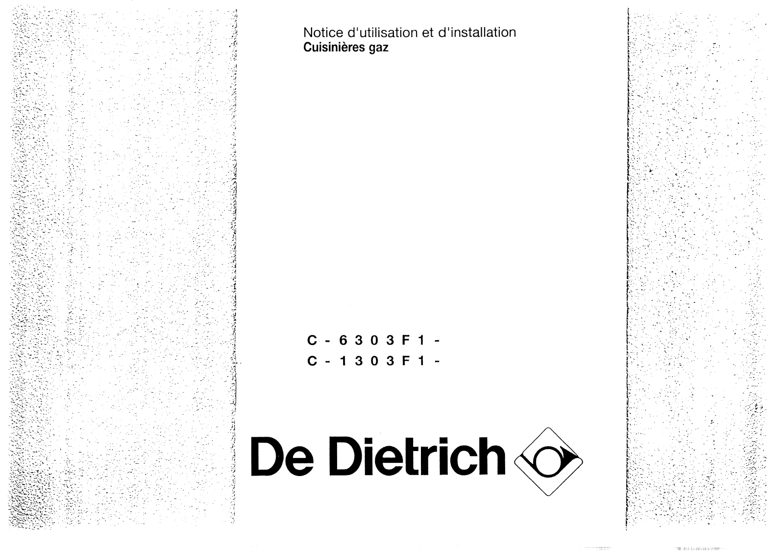 De dietrich CD1303F1, CD6303F1 User Manual