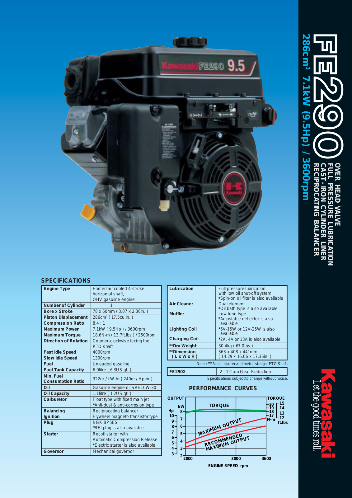 Kawasaki FE290 User Manual