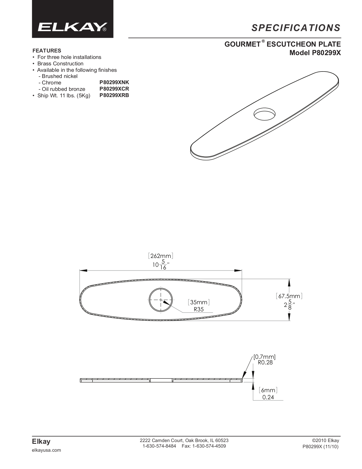 Elkay P80299X User Manual