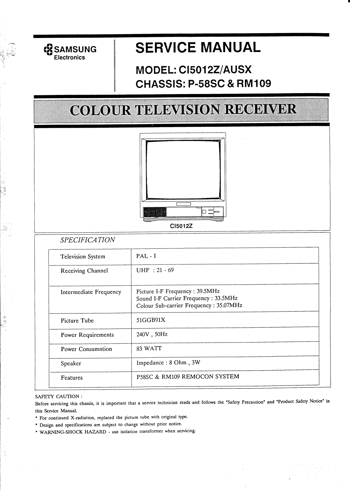 SAMSUNG CI5012Z-AUSX Service Manual