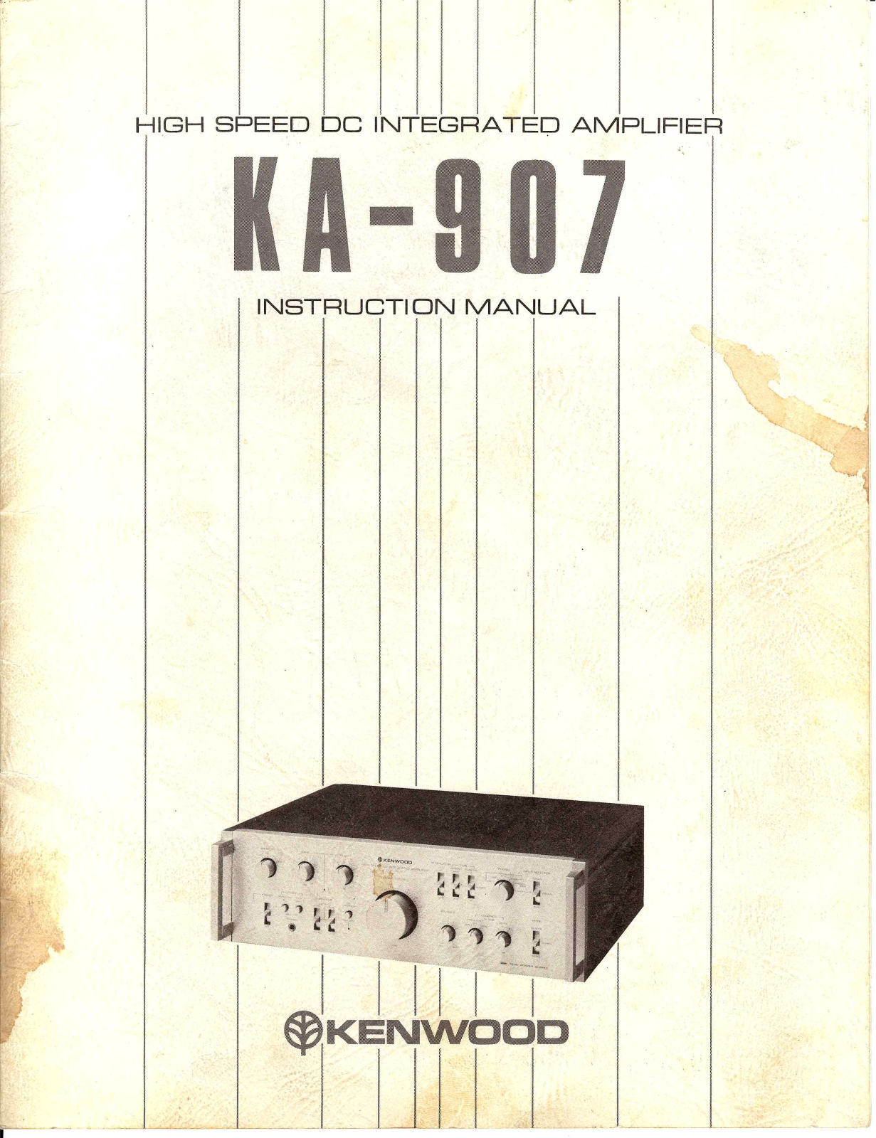 Kenwood KA-907 Owners Manual