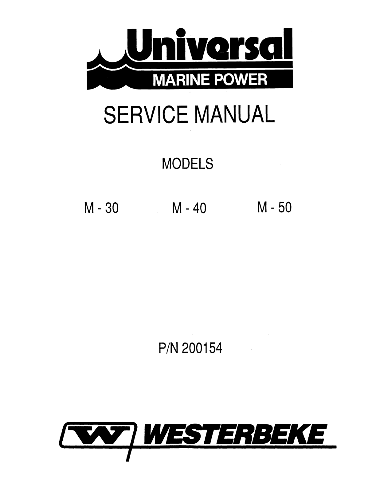 Westerbeke M-50, M-40, M-30 Operator's Manual - ManualMachine.com