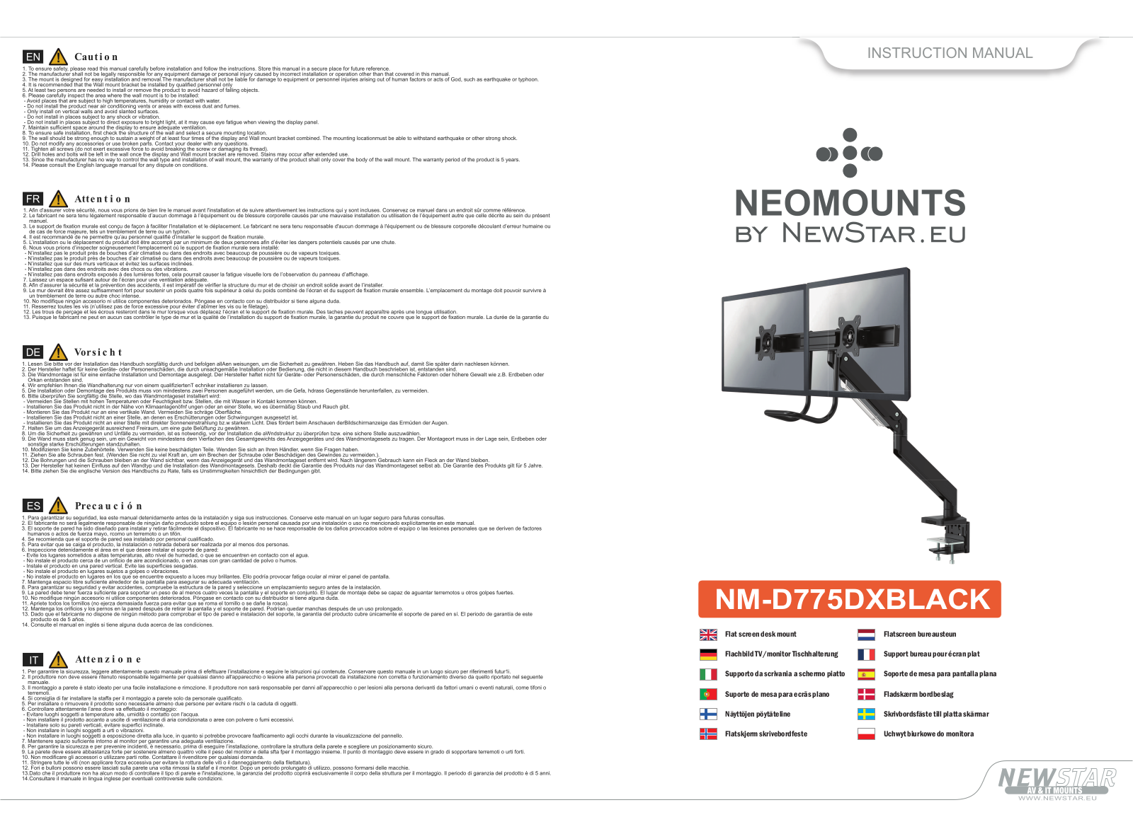 NewStar NM-D775DXBLACK User Manual