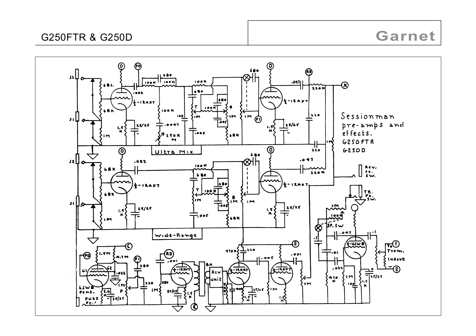 Garnet g250ftr schematic