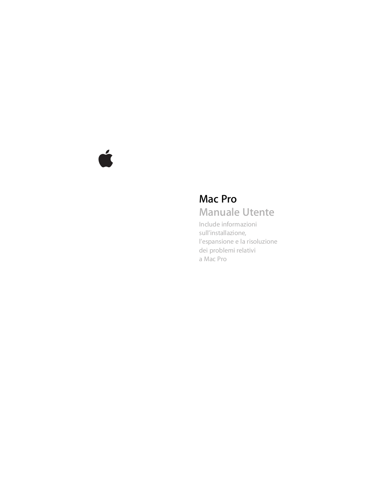 APPLE Mac Pro 2007 User Manual