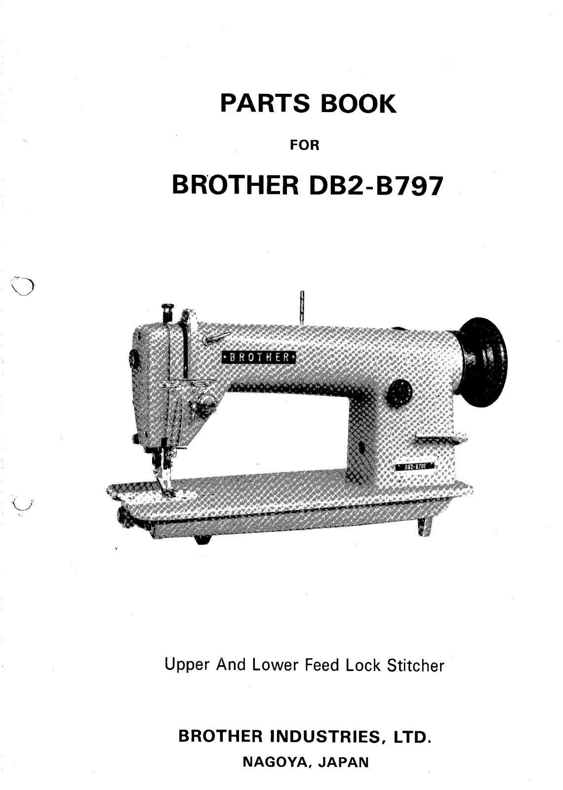 BROTHER DB2-B797 Parts List