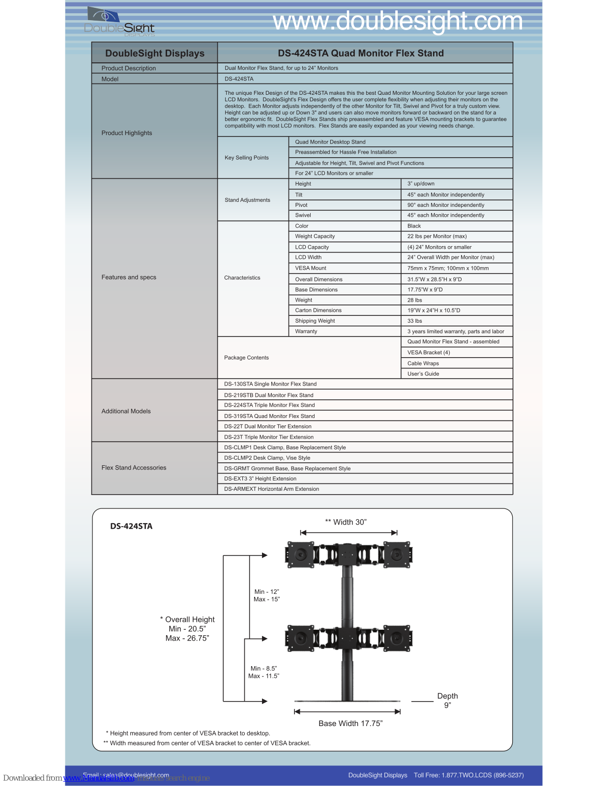 DoubleSight DS-424STA Specification - ManualMachine.com