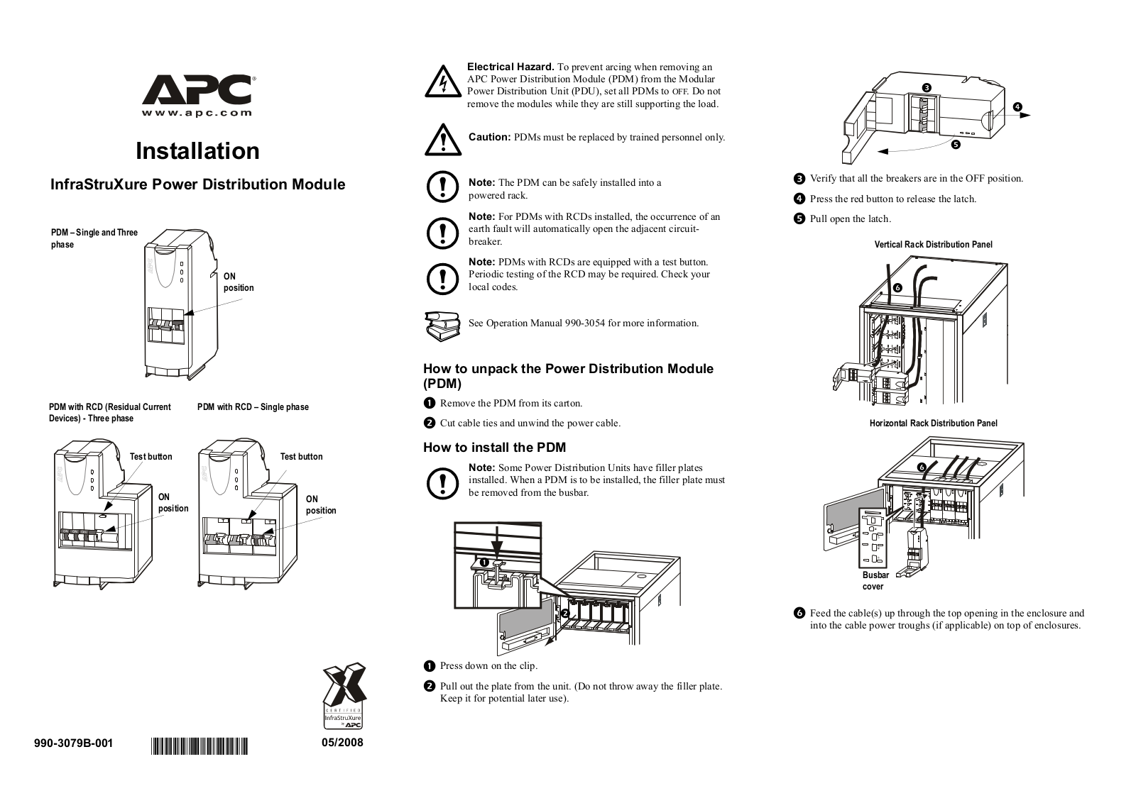 APC PDM3530L2130 440, PDM3530L2130 320, PDM3530L2130 User Manual