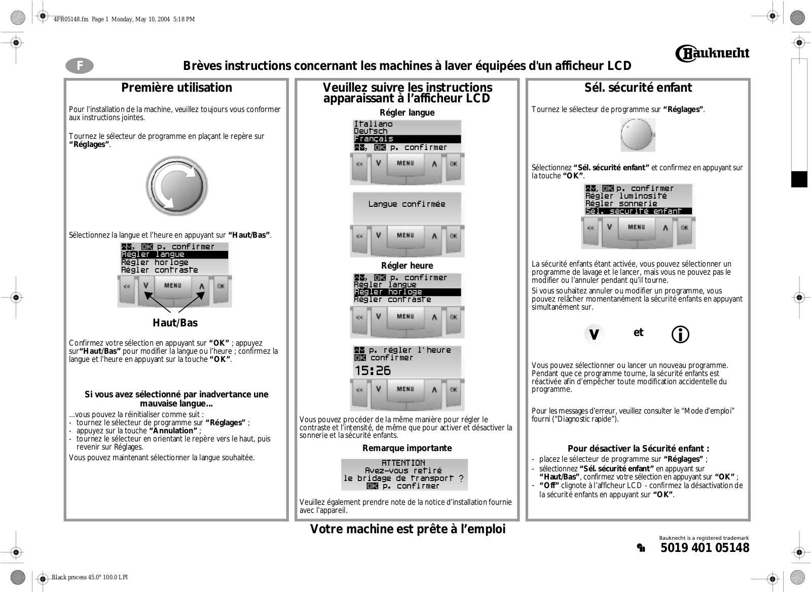 Whirlpool LCD 9767, AKR 807 IX, AKR 526 IX Product Manual