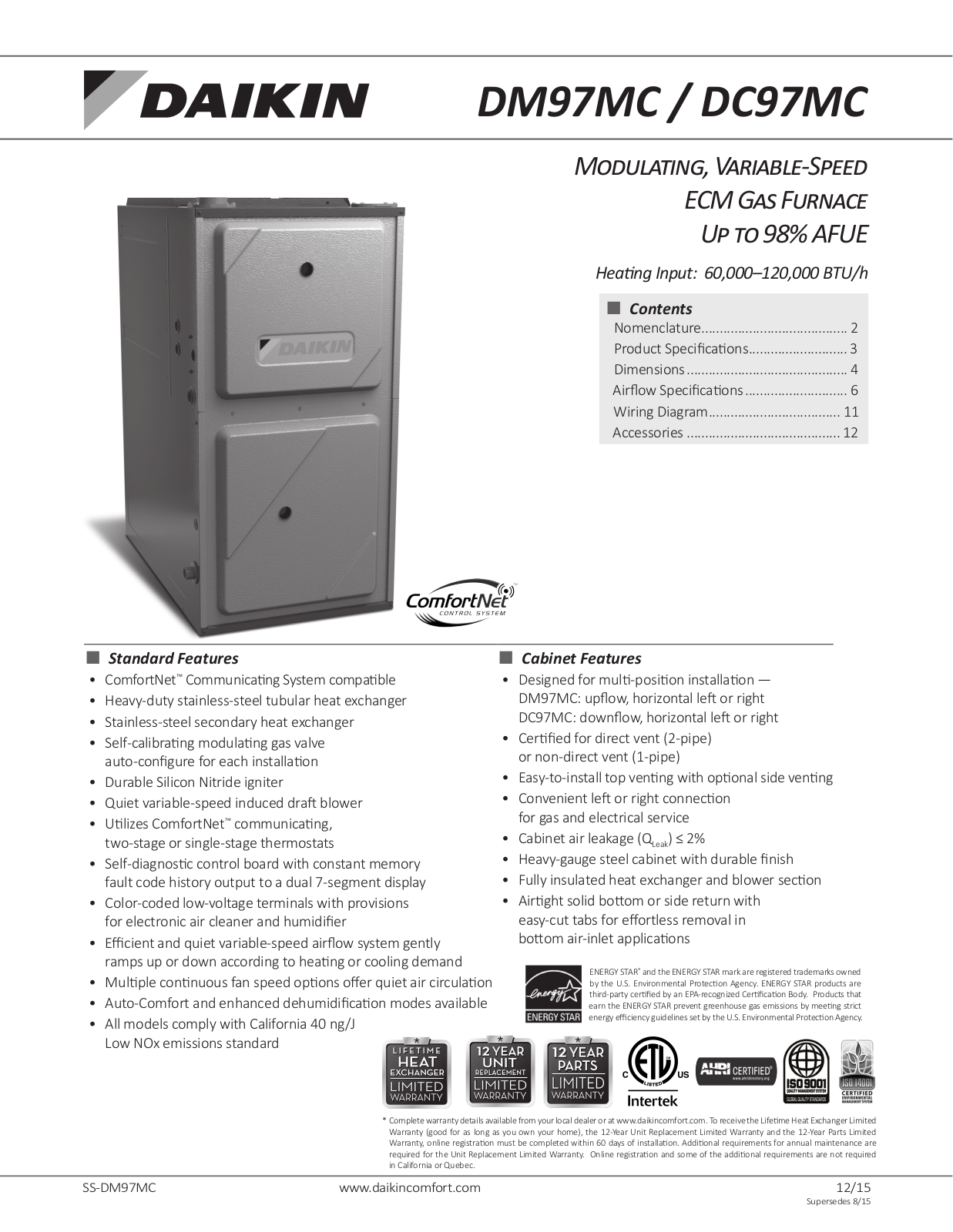 Goodman DC97MC0603BNA User Manual