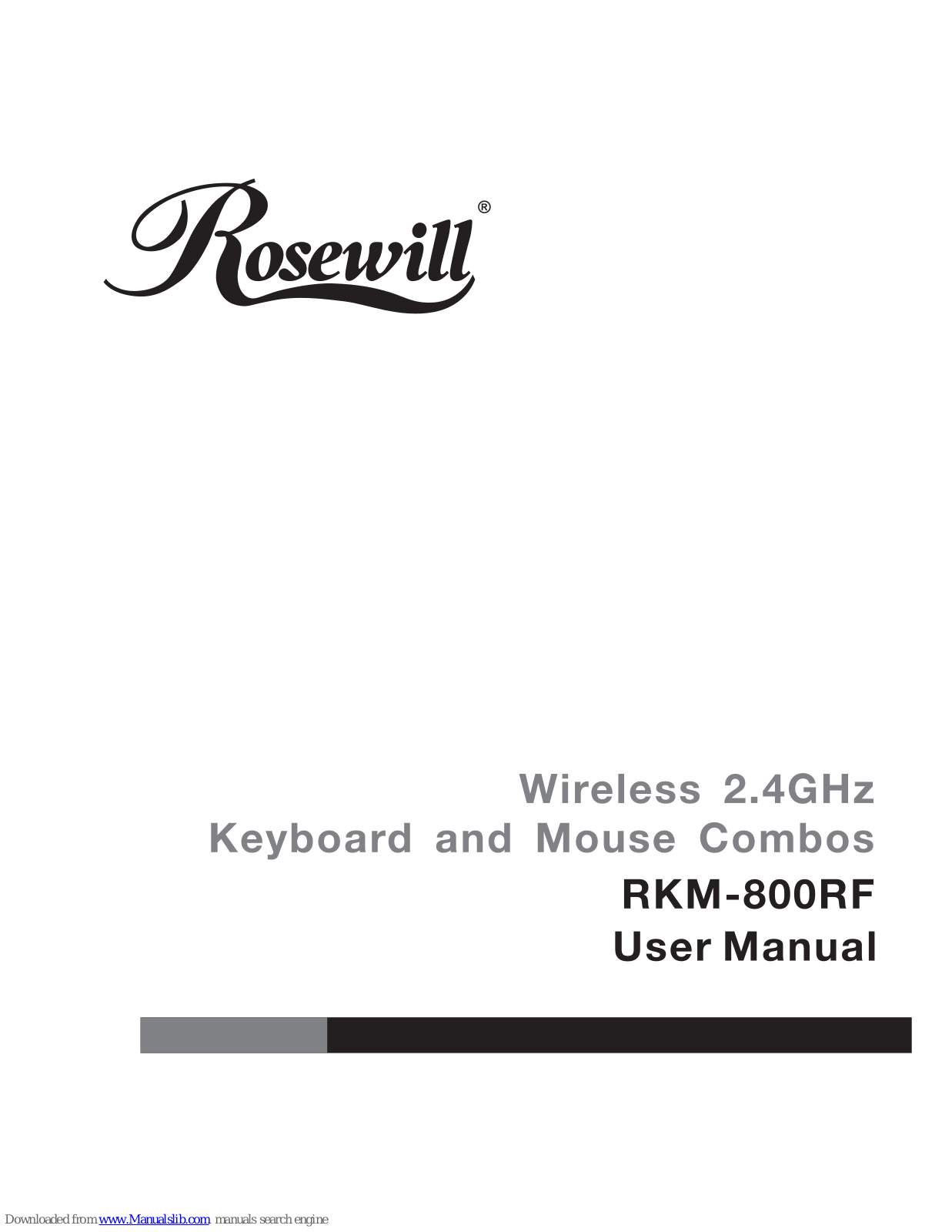 Rosewill RKM-800RF User Manual