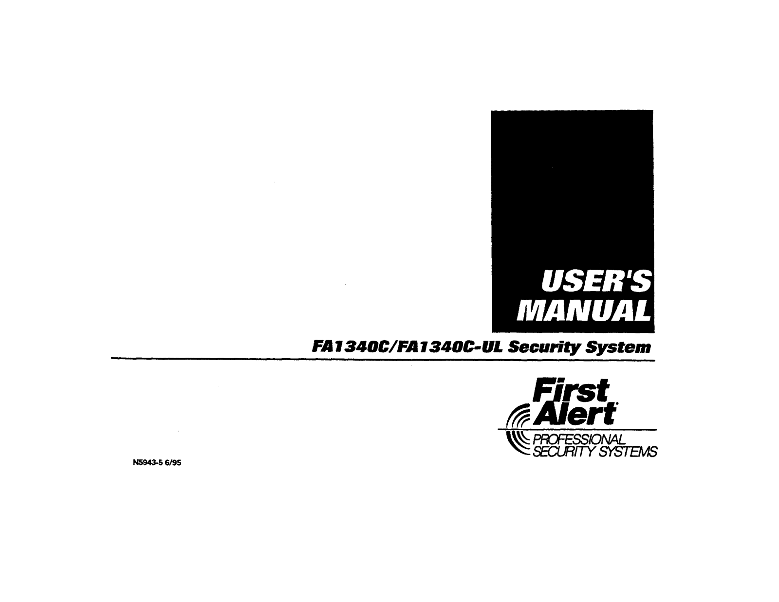 First Alert FA1340C, FA1340C-UL User Manual